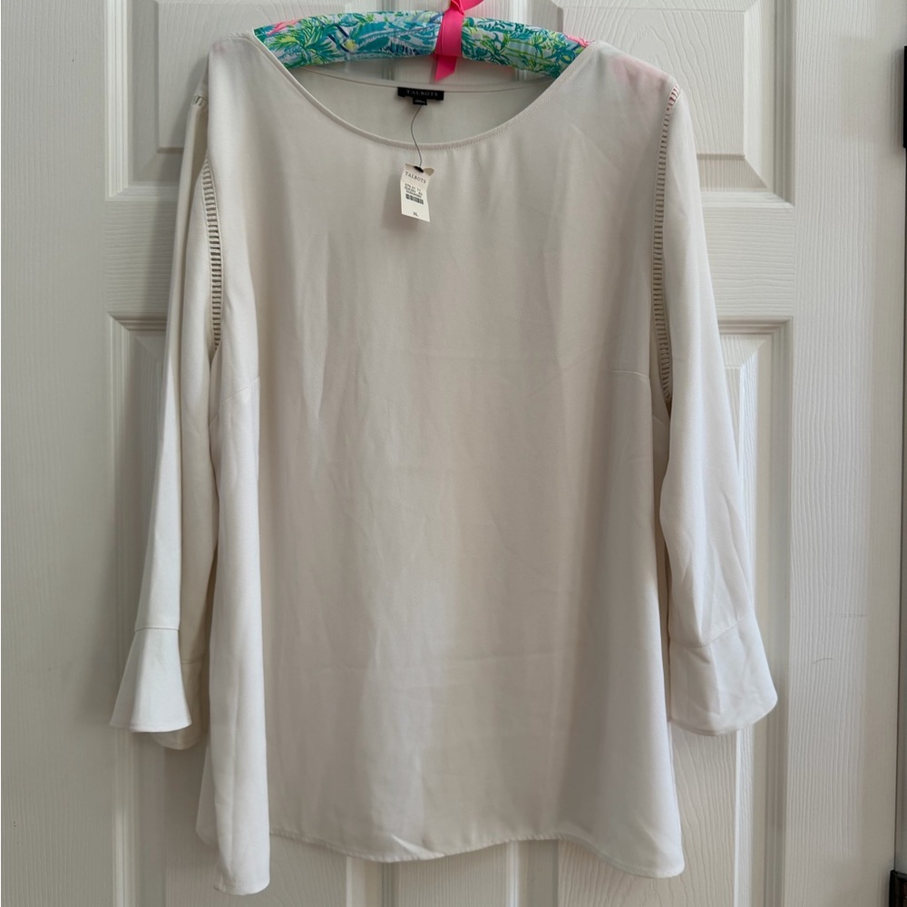 Talbots Cream/ivory/off white Women's Blouse